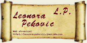 Leonora Peković vizit kartica